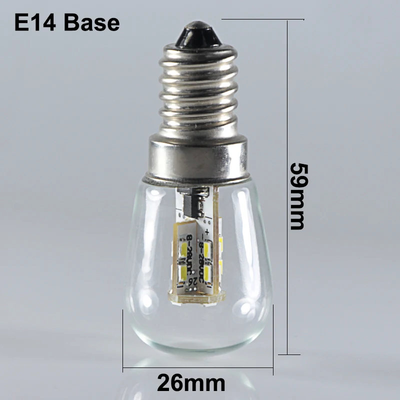 5X Ампульный led e14 T26 светильник-свеча Dc 12 24 Вольт в кукурузная лампа светильник s 1 Вт 2 Вт 110 В 220 в холодильник хрустальная люстра лампа