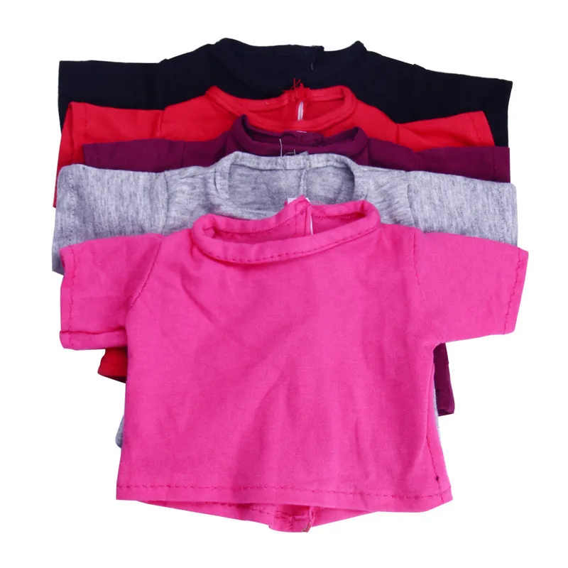

2017 new styles of the 10 color T-shirts are suitable fits 43cm baby dolls, the best gift