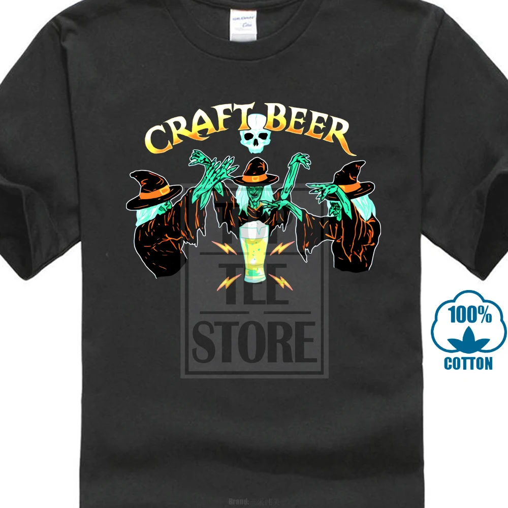 Craft Beer T Shirt Mens Tees Witch Beer Brewer Tshirt Men Funny Clothes
