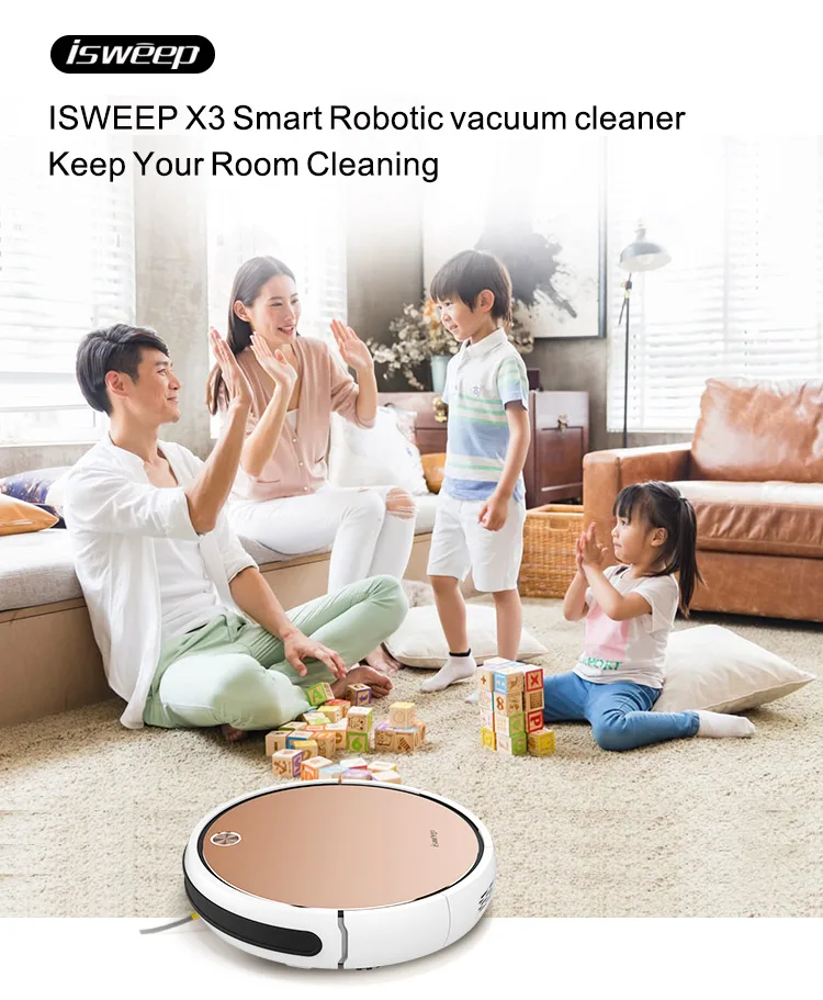 Isweep x3 Wet And Dry Robot Vacuum Cleaner Controle App 1800 pa Casa Varredor Auto Recarga Plug ue Versão em Inglês Presente 2 Escova 4 varredor automático recarga plug ue versão inglês presente 2 escova