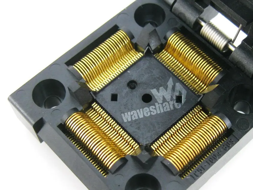 IC51-1004-809 QFP100 TQFP100 FQFP100 PQFP100 Yamaichi QFP IC Test Burn-in Socket Programming Adapter 0.5mm Pitch