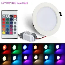 5 Вт 10 Вт RGB белый корпус потолочный светильник вниз огни скрытый точечный лампы с пультом дистанционного RGB AC85-265V CE/ROHS