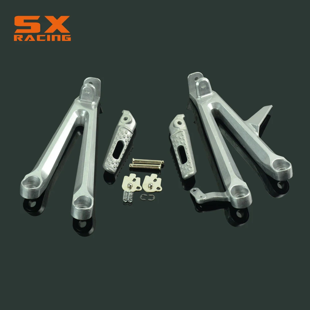 

Motorcycle Silver Black Street Bike Rear Foot Pegs Pedal Footrest For HONDA CBR1000RR CBR 1000RR 2004 2005 2006 2007 2004-2007