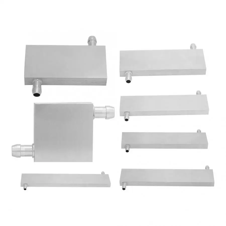Pipe Connection Aluminum Water Cooling Block Waterblock Cooler Head Light & Right Effluent | Обустройство дома