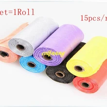 1500 компл./лот = 22500 шт. Чистый цвет 15 шт./компл. собака отходов Корма мешок Doggy bag дерьмо мешки для сбора случайный цвет