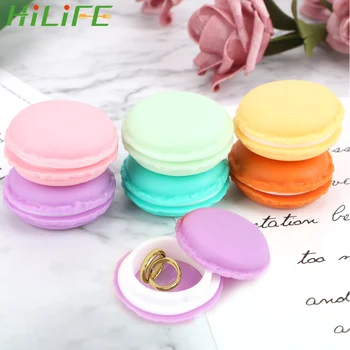 

HILIFE Carrying Pouch Portable Macarons Storage Box Organizer Candy Color Mini Cute Jewelry Ring Necklace Carrying Case