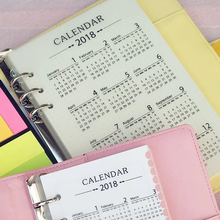 Календарь PP пластина Kalendar коврик матовый защитный внутренний бумажный разделитель планировщик персональный Органайзер-разделитель