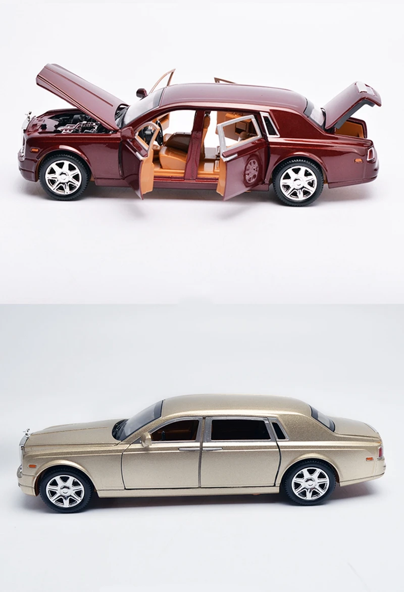 1/24 Rolls-Royce Phantom удлиненные Cohes литые под давлением литые модели автомобилей шесть дверной Светильник Модели отличная игрушка-Имитация Коллекция подарков