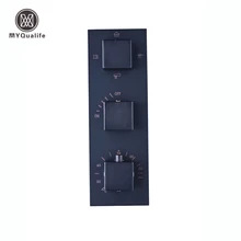 Лучшее качество Ванная комната термостатический душевой смеситель клапан-квадратный 3-4 способ термостатический смеситель картриджи крана кран аксессуары