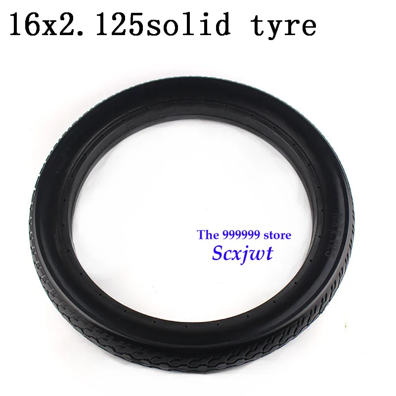 

Free Shipping 2019 new 16x2.125 inches Solid Tire with good quality for Bicycle Anti Stab 16*2.125 Riding MTB Road Bike Tyre