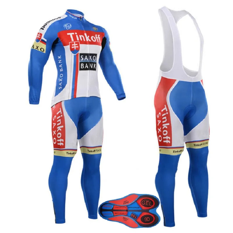 

UCI 2018 Pro team Tinkoff Winter Long Sleeve Cycling Jersey Kit Ropa ciclismo Invierno Thermal Fleece bicycle Bike Clothing