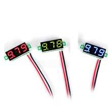 0.28 Inch 2.5V-30V Mini Car Digital Voltmeter Voltage Tester Meter LED Screen Electronic Part Auto Accessories Digital Voltmeter