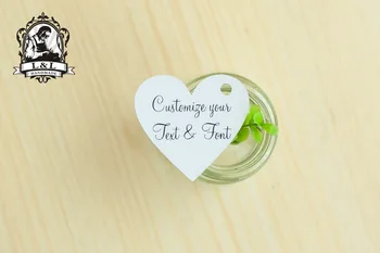 

#7 200 pcs 5x4.637cm kraft/white paper label Heart shape label wedding favor tags Label customization invitation