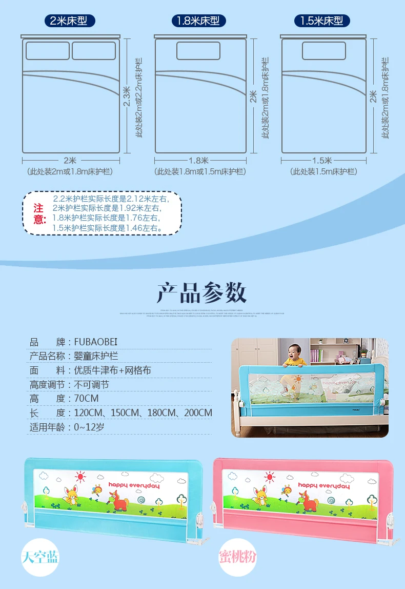 Ограждение для детской кровати, ограждение для детской кроватки, ограждение для детской кроватки, 1,8 ограждение, 2 м, противоосколочный блок для кровати