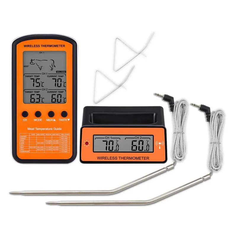 

Double Probe Digital Wireless Oven Thermometer Meat Water Food Barbecue Barbecue Cooking Kitchen Timer Temperature Alarm