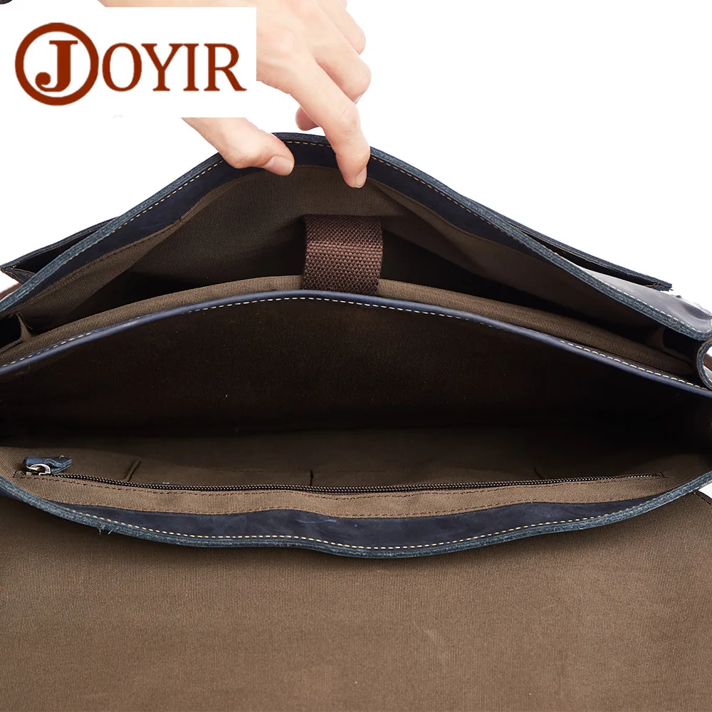 

JOYIR Brand Shoulder Bag For Men Genuine Leather Handbag Tote Bag Retro Men Bags Laptop Briefcase Crossbody Messenger Bag