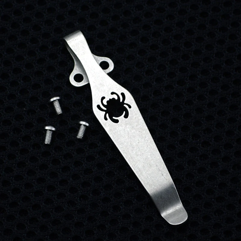 

Spider Clip Design Knife Button Pocket Clip For Knife Material Titanium EDC Knife Clip Belt Flashlight K Sheath Multi Tools