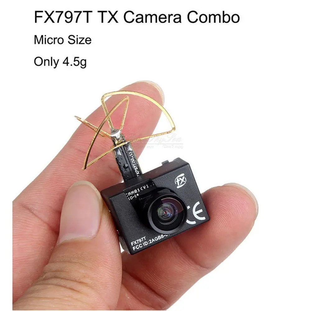 FX797T Micro FPV Camera 600TVL & 5.8GHz 40CH 25mW VTX FPV Accessory for Multirotor 3