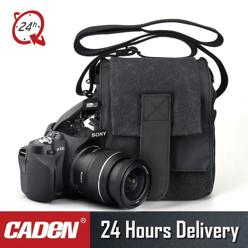 

Caden Canvas SLR Camera Bag Photography SLR Camera Bag for Canon for Nikon for Sony Micro Messenger Shoulder Bag