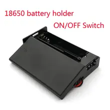 7 4V 18650 Battery Case Holder 2 Slots Wired Battery Storage Box with ON OFF Switch