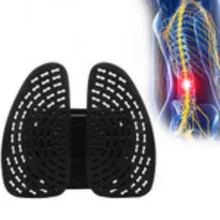 Автомобильная поясничная поддержка офисный ремень безопасности спинка Двойная подушка автомобильный домашний массажный Поясничный Подушка ледяной шелк