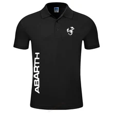 Мужская и женская одежда бренды мужской короткий рукав Abarth рубашка поло Повседневные однотонные Топы