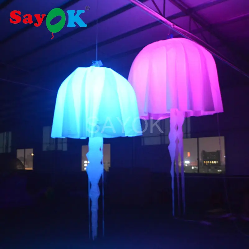 Sayok 1 m/1,5 m/2 m надувной подвесной шар-Медуза с RGB 17 меняющий цвет светодиодный светильник, вечерние украшения для концертного шоу