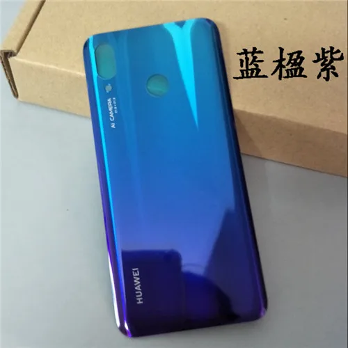 Huawei Nova 3 задняя крышка батарейного отсека из стекла и пластика задняя крышка батарейного отсека для huawei Nova 3+ лента 3M запасные части для ремонта - Цвет: Iris Purple