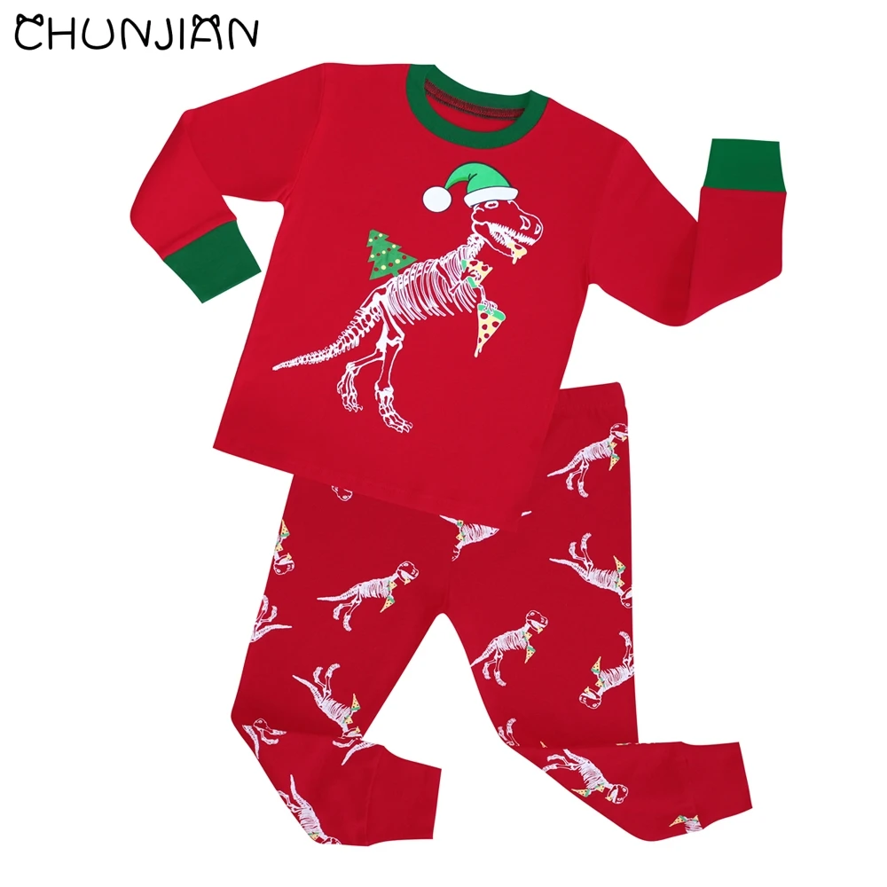 100 Cotton Girls Dinosaur Pajamas Children Sleepwear Kids Dragon