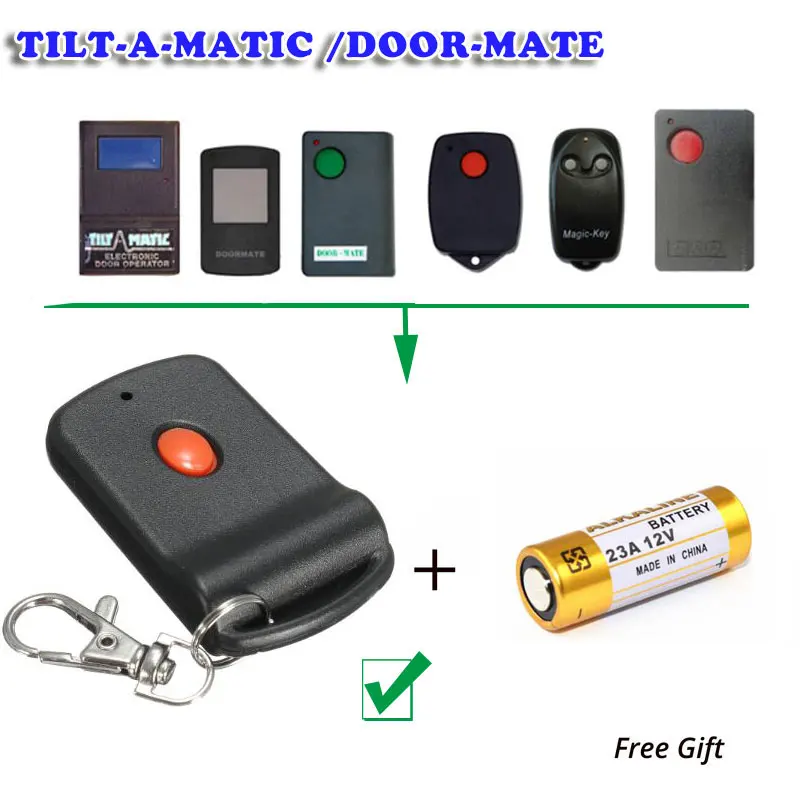 

Garage remote Control For Door-mate 700T, Tilt A Matic openers TR300, TRV300, TRG300, TRG306 303.00MHz