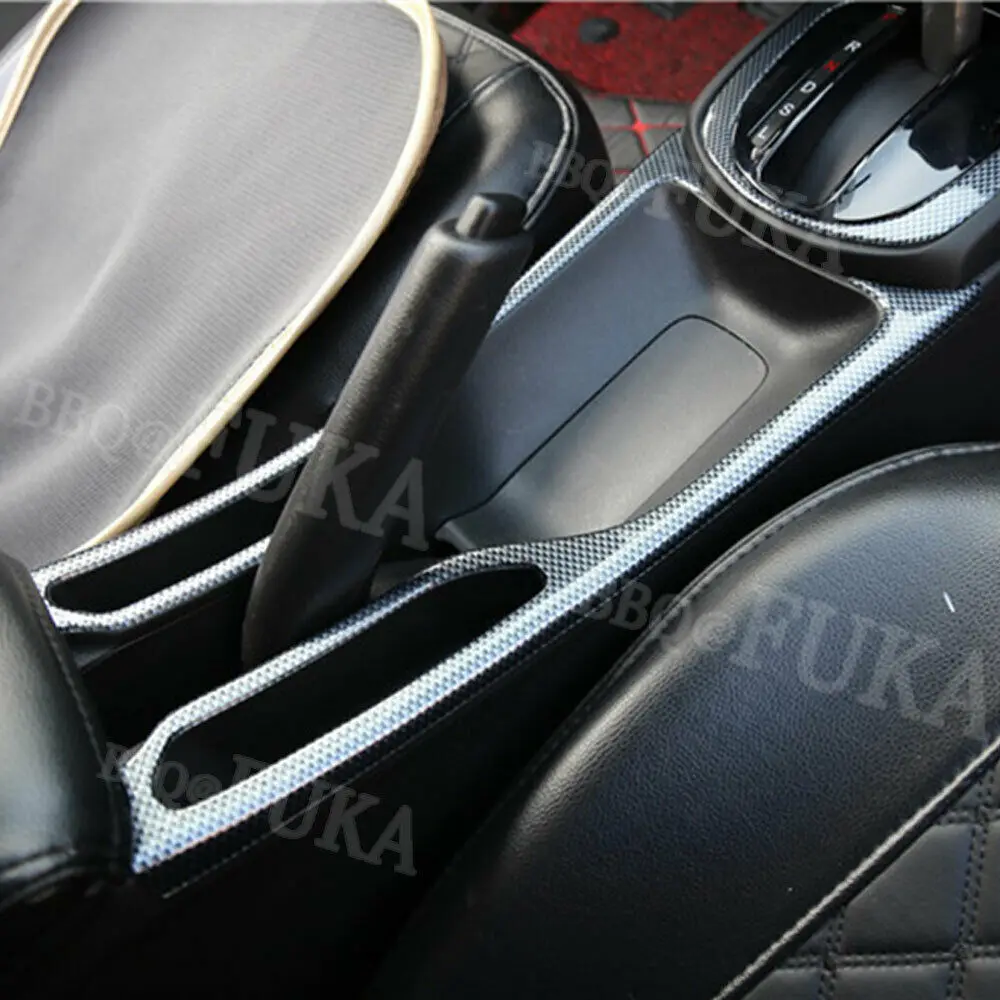 Для Honda City- Автомобильная панель переключения передач держатель стакана воды крышка отделка полосы углеродного волокна цвет/красный