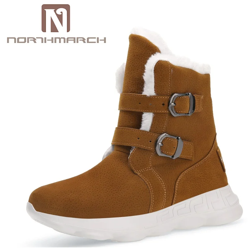 Da Hombre Os Quente Inverno Moda Dos Invierno Northmarch Homens De Sapatos Neve cinza Mens Couro marrom Preto Botas Casuais Para Pele wYqYazSPxI
