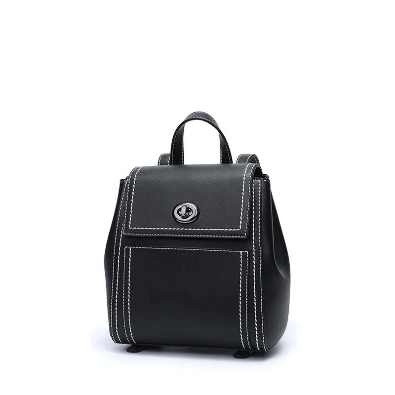 

Female Backpack Trend Zipper Shoulder Bag Female Bag Fashion PU Leather Simple College Wind Back Pack Casual Small Backpack