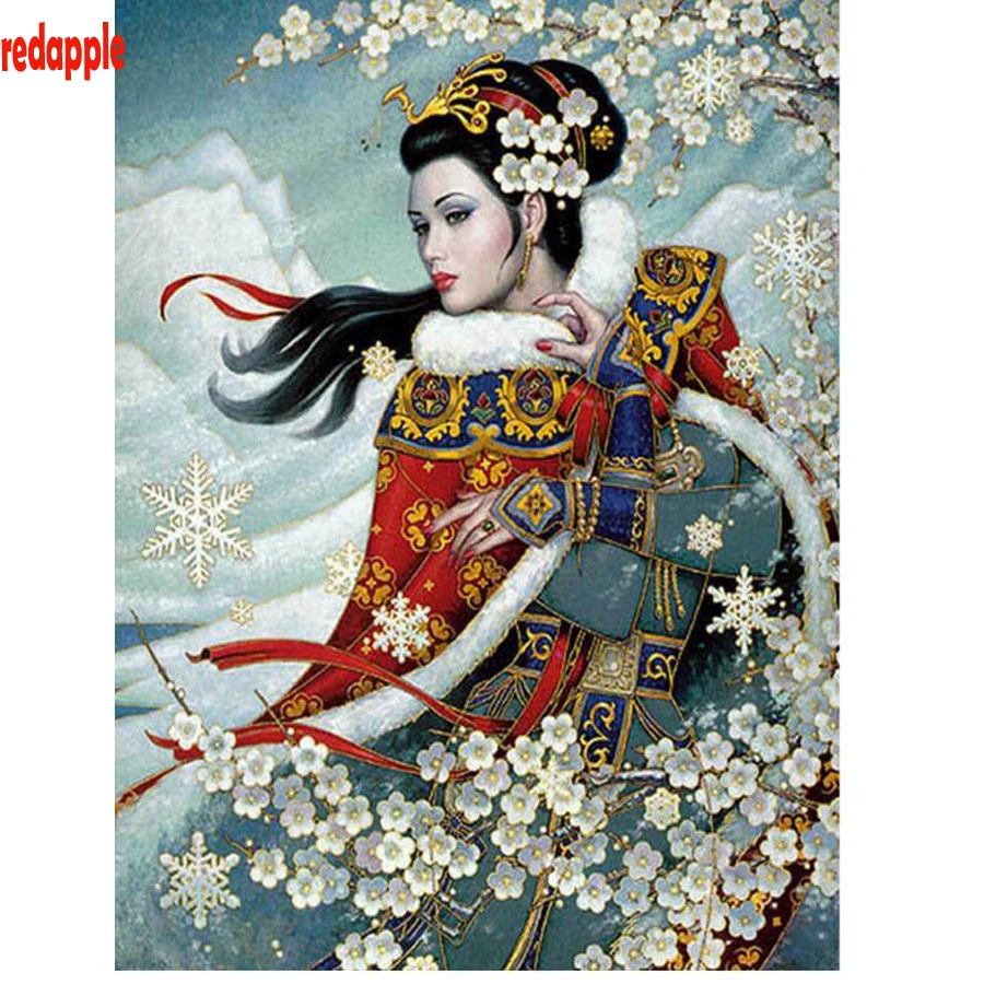 

5D DIY Diamond Embroidery Mosaic Chinese Japanese woman full Square Rhinestone Sets Diamond Painting Cross Stitch Needlework art