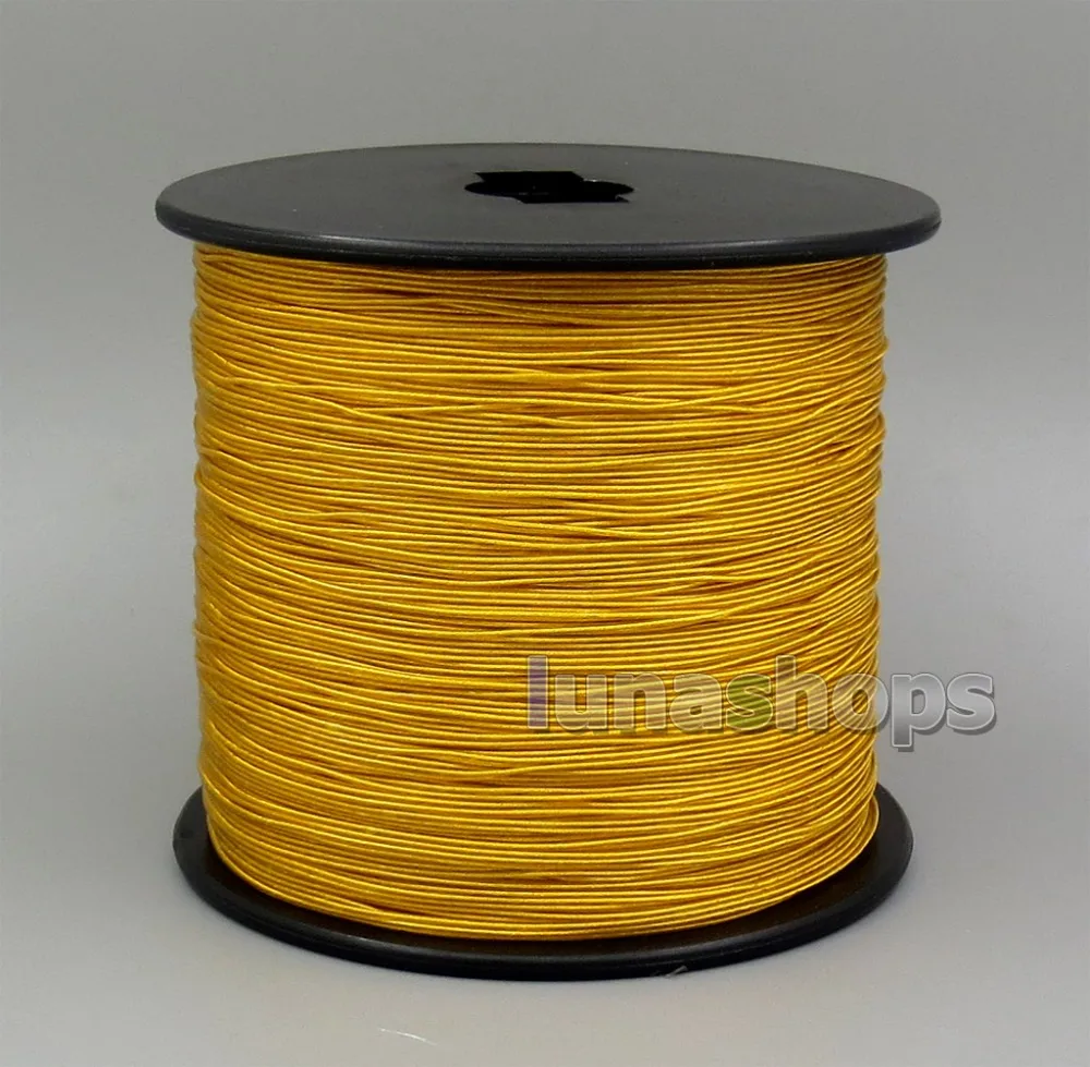 LN006017 5m OCC Gold Plated 24AWG 14 0 05mm PVC OD 0 7mm DIY Audio Headphone Earphone Cable