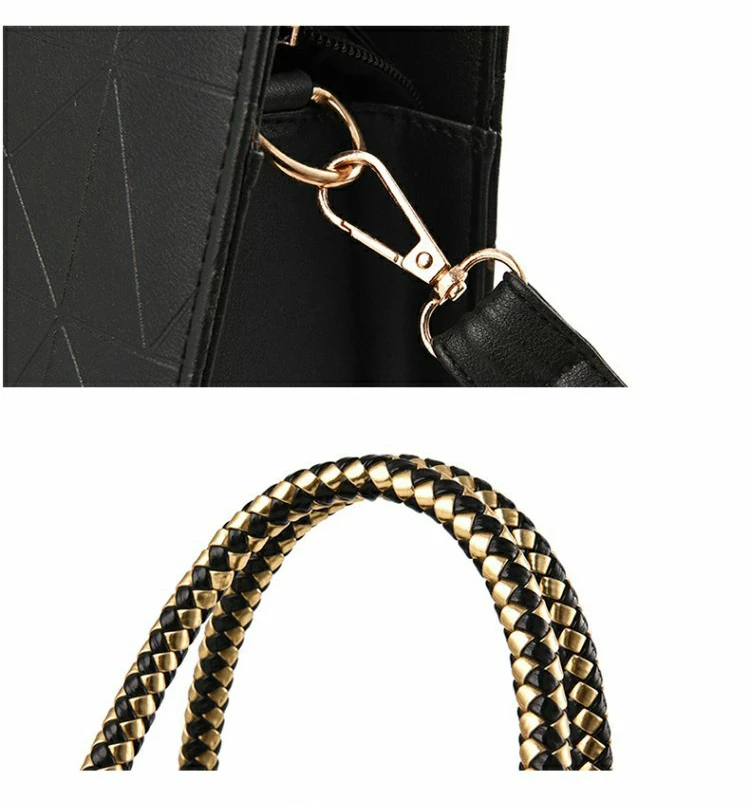 Women's Luxury Designer PU Leather Shell Tote Famous Brand Handbag for Women 2019 Lady Office Black White Crossbody Shoulder Bag (17)