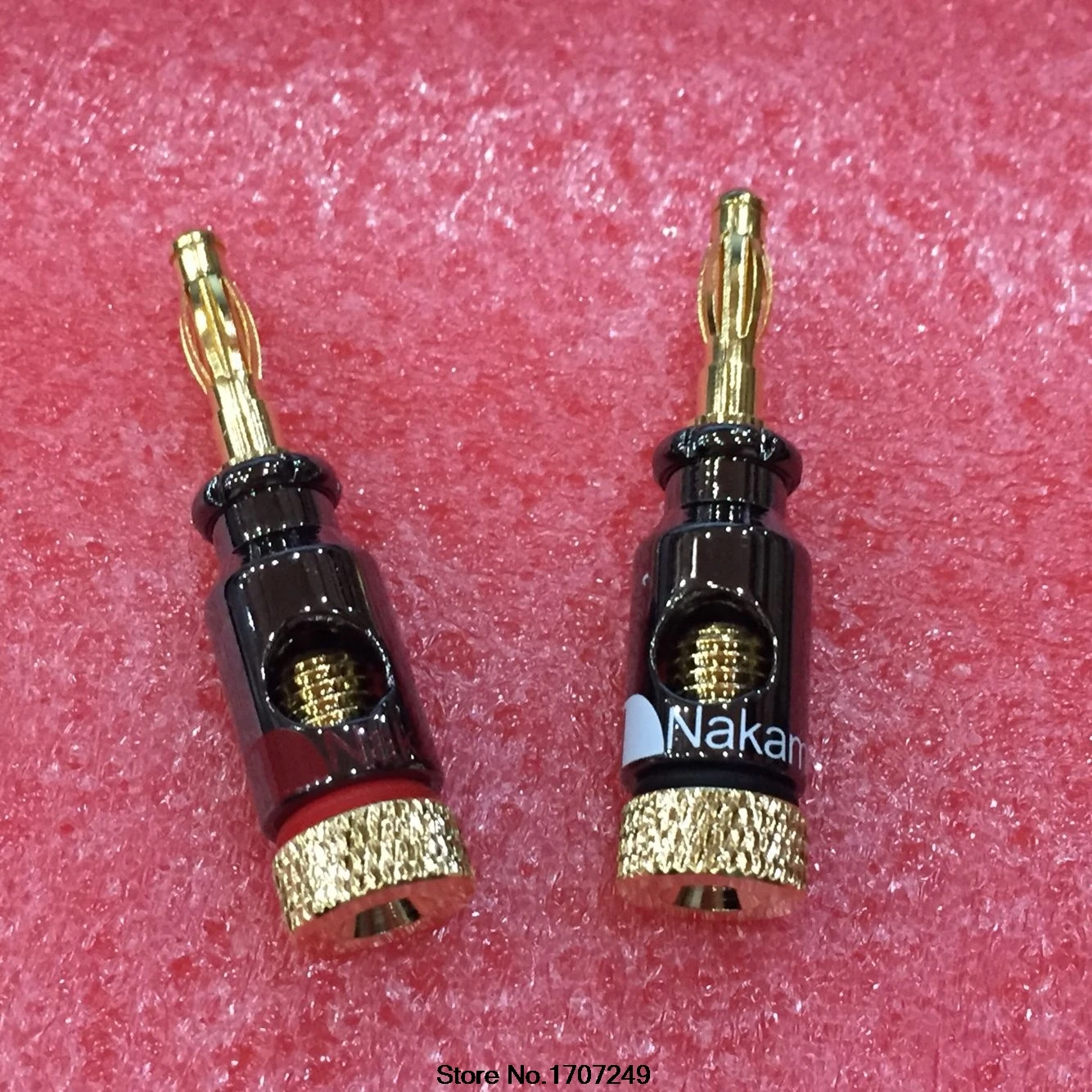 100Pcs Nakamichi 4mm Banana Plug Spiral Type 24K Gold Screw Stereo Speaker Audio Copper Terminal