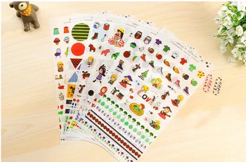 

6pcs Cute girl dog PVC Sticker for DIY Scrapbooking Diary Phone Sticker Products Design Paster kids gift Kawaii Stationary 02