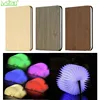 Lámpara led de madera de seis colores para libros, lámpara de mesa de luz nocturna mejorada de color blanco, Arce, negro, nogal y marrón ► Foto 2/6