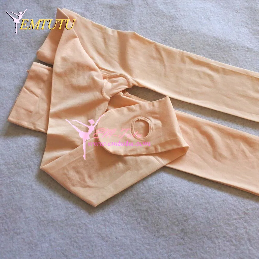 Stage Wear Adult Child Ballet Dance Convertible Tights Pink Nylon Spandex Girls Women Holes On
