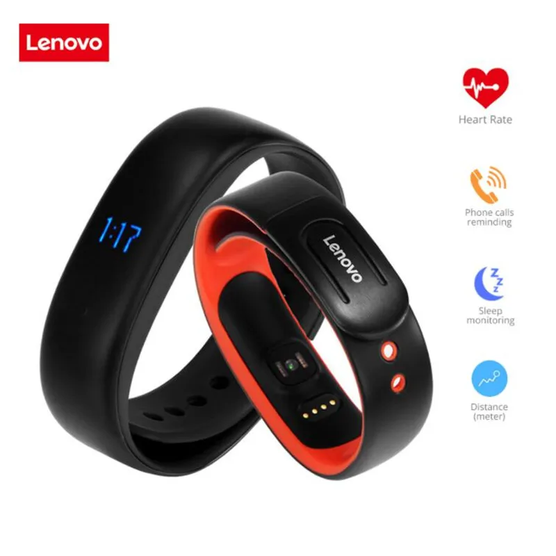 

Lenovo HW02 Bluetooth 4.2 Smart Bracelet 3D G-Sensor Heart Rate Moniter Fitness Tracker Wristband For Android iOS PK Lenovo hw01