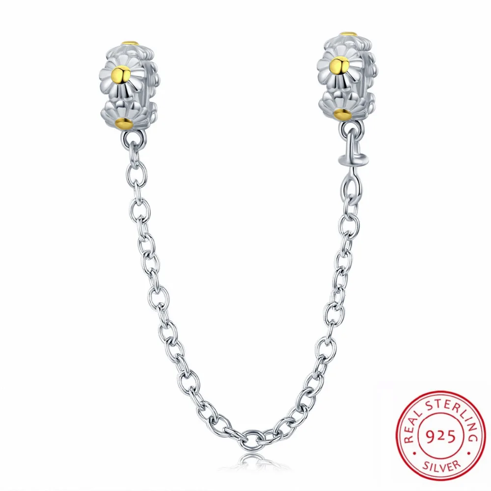 

Hot Sale 100% 925 Sterling Silver Safety Chain Fit Charm Bracelet Pendant Authentic Jewelry Gift High Quality