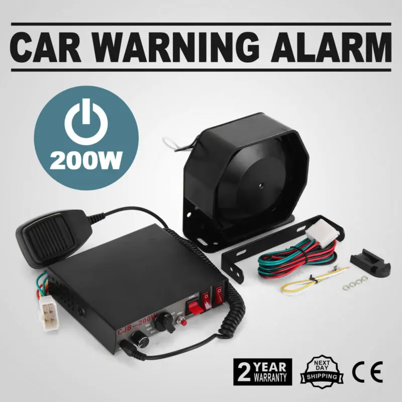 Big Promo emBky Fuoco Suono di Avviso di Allarme 200W Corno Polizia PA 8 MIC Altoparlante Sistema di Sirena Per L'automobile Con La Sirena Scatola Big Promo emBky Fuoco Suono di Avviso di Allarme 200W Corno Polizia PA 8 MIC Altoparlante Sistema di Sirena Per L'automobile Con La Sirena Scatola