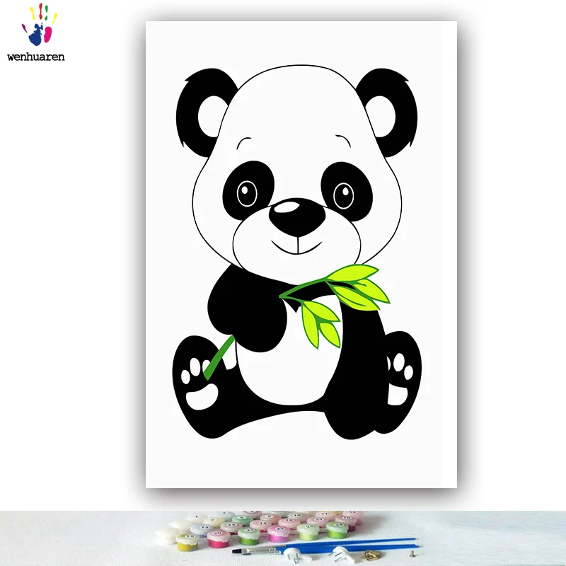 Diy Colorings Pictures By Numbers With Colors Colorful Cartoon Small  Painting Picture Drawing Painting By Numbers Framed Home - Paint By Number  Package - AliExpress