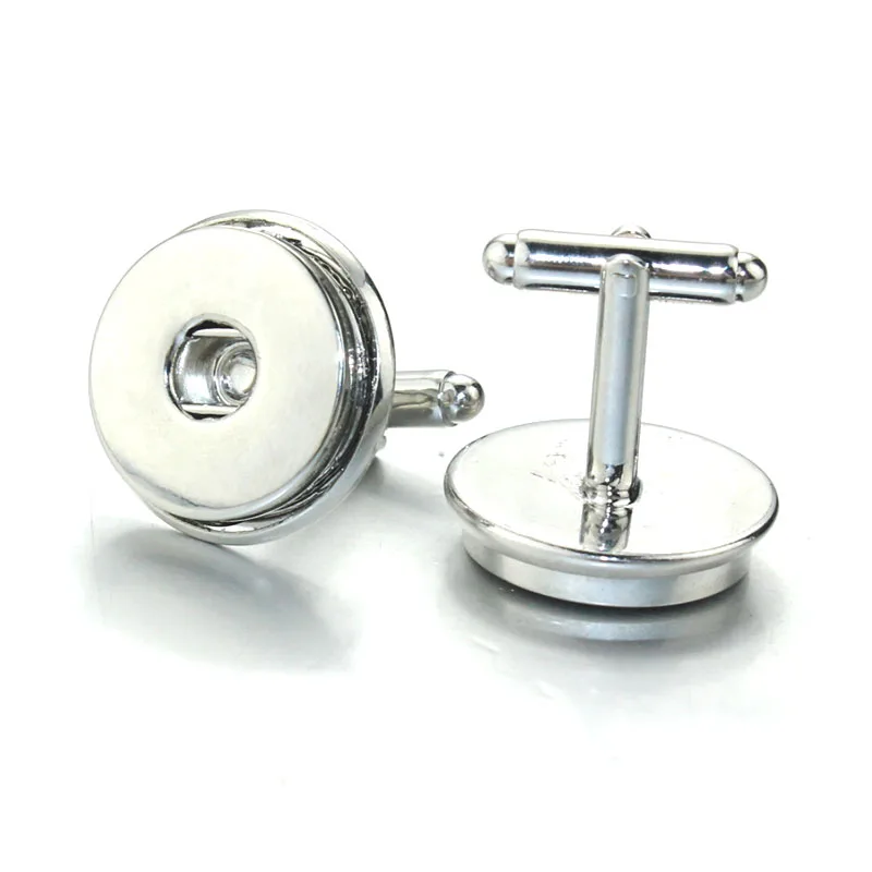Buy 10PCS/Lot Wholesale DIY Round Snap Cuff Links Fit