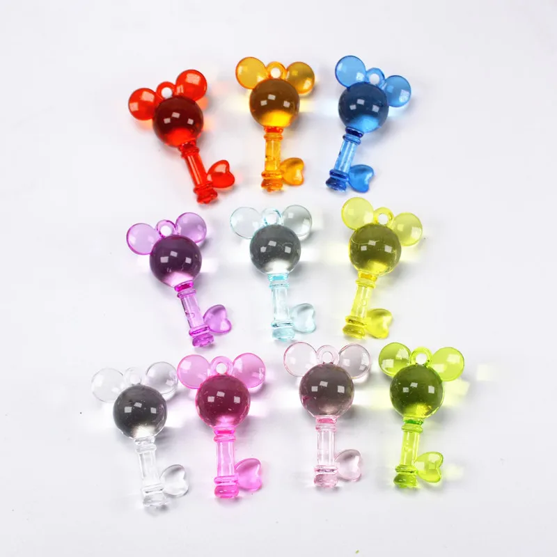 

Children Yazhoukeli water crystal cartoon Mickey head key pendant Christmas supplies Christmas decorations for home