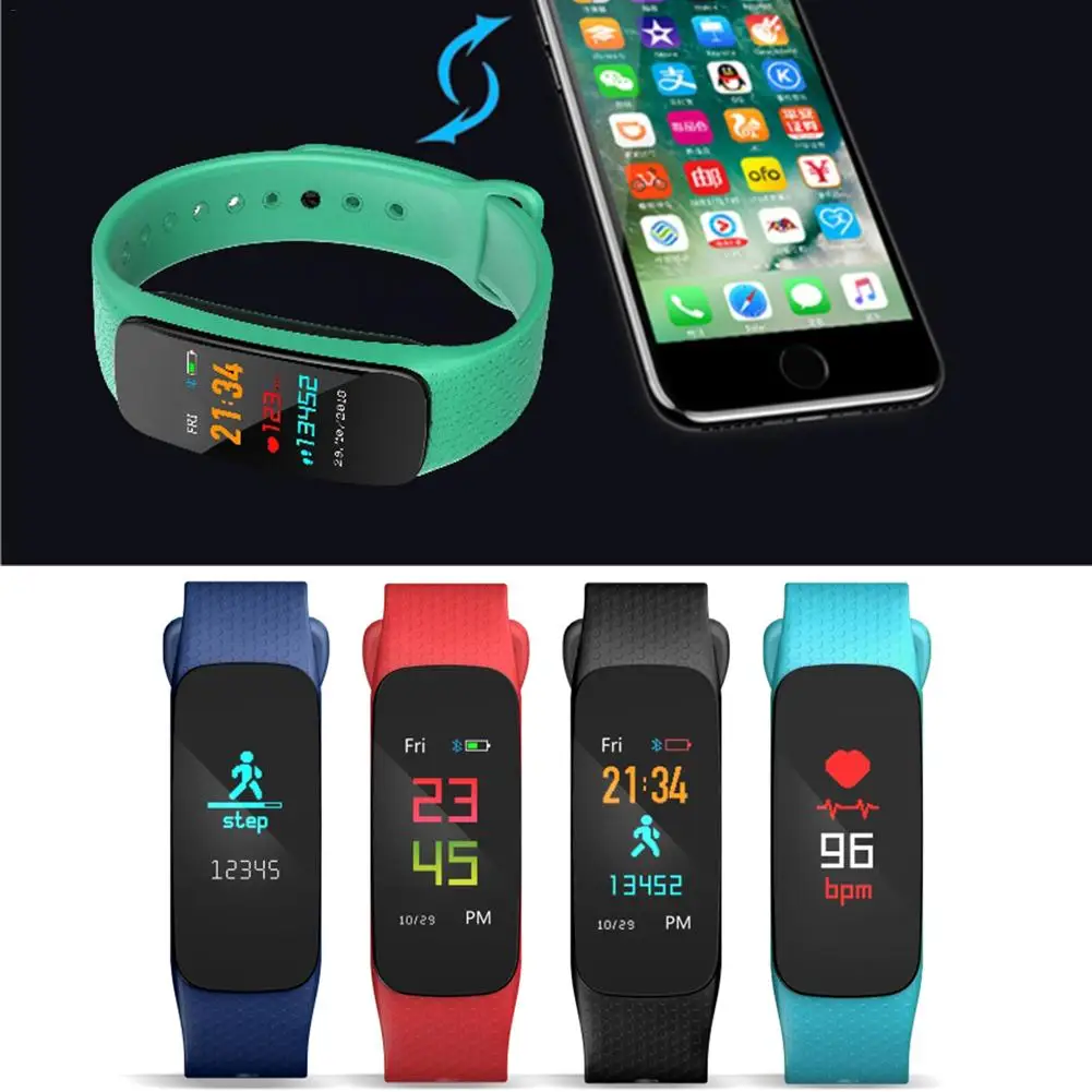 

L6 Colorful Screen Smart Bracelet Heart Rate Sports Bracelet Accurate Sleep Monitoring Data Analysis For Android Ios