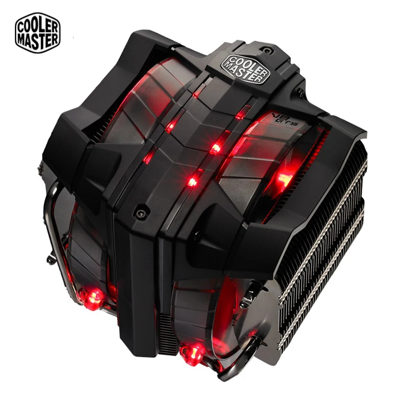 Cooler Master V8GTS CPU Cooler 8 Heatpipes Double 140mm LED Fan PC Radiator For 2066 1156 AMD AM3+ 3 Tower Quiet CPU cooling