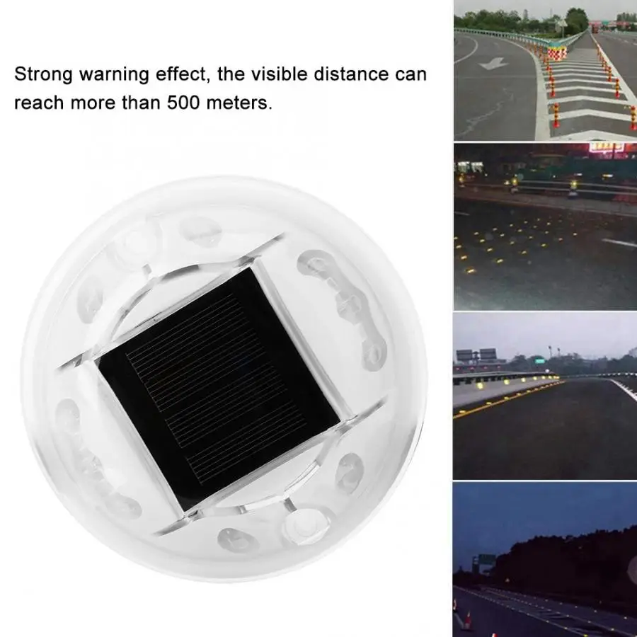 Светофоры 10LED солнечные фонари со штырем для дорожного освещения круглый дорожный путь шоссе туннель свет IP67 водонепроницаемый