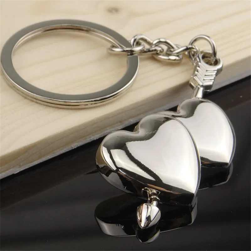 FREE-shipping-by-FEDEX-100pcs-lot-New-An-Arrow-Piercing-Through-Two-Hearts-Keychains-Metal-Keyrings